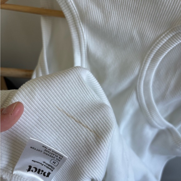 Pact White Ribbed Tank - Picture 5 of 6